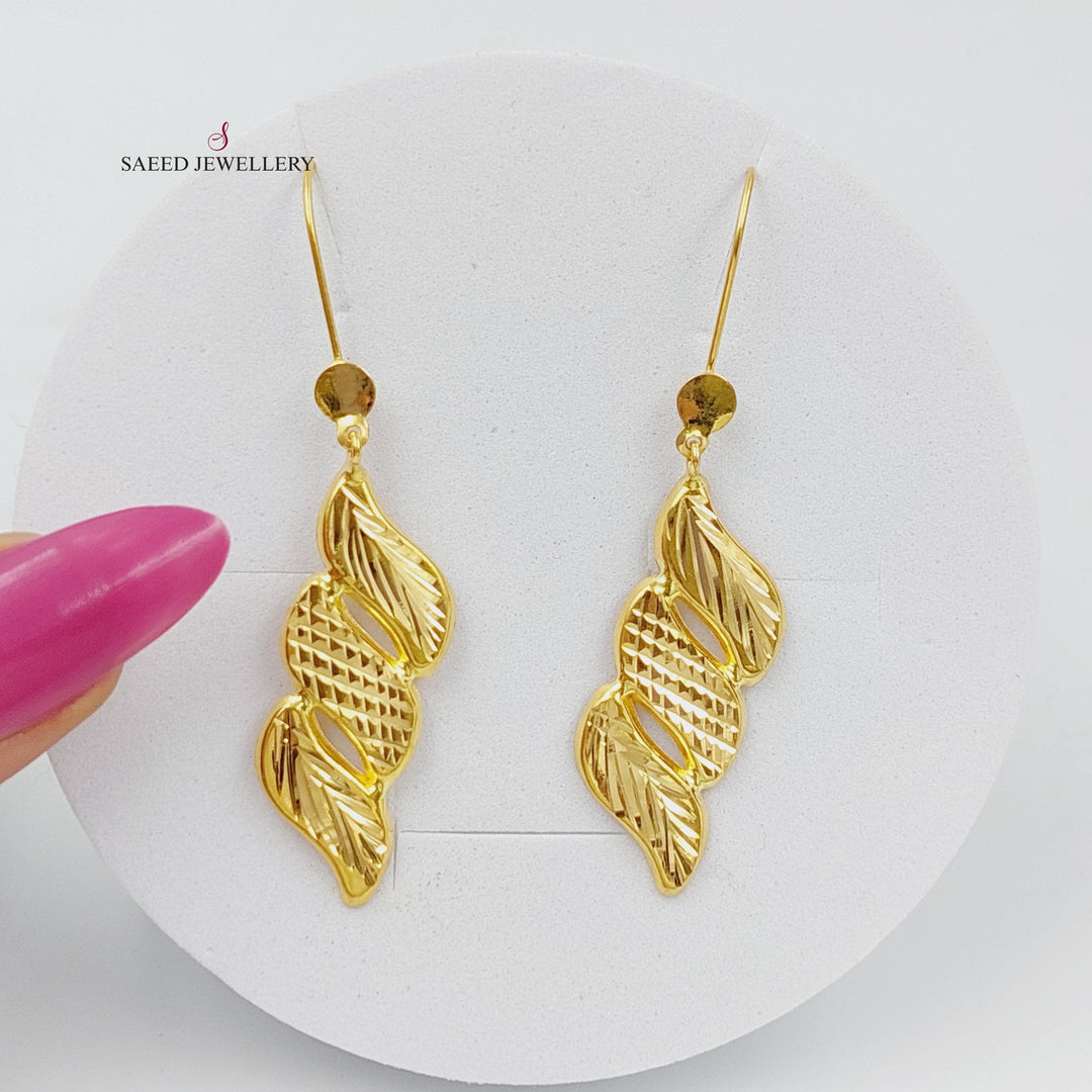 21K Gold Fancy Earrings by Saeed Jewelry - Image 1