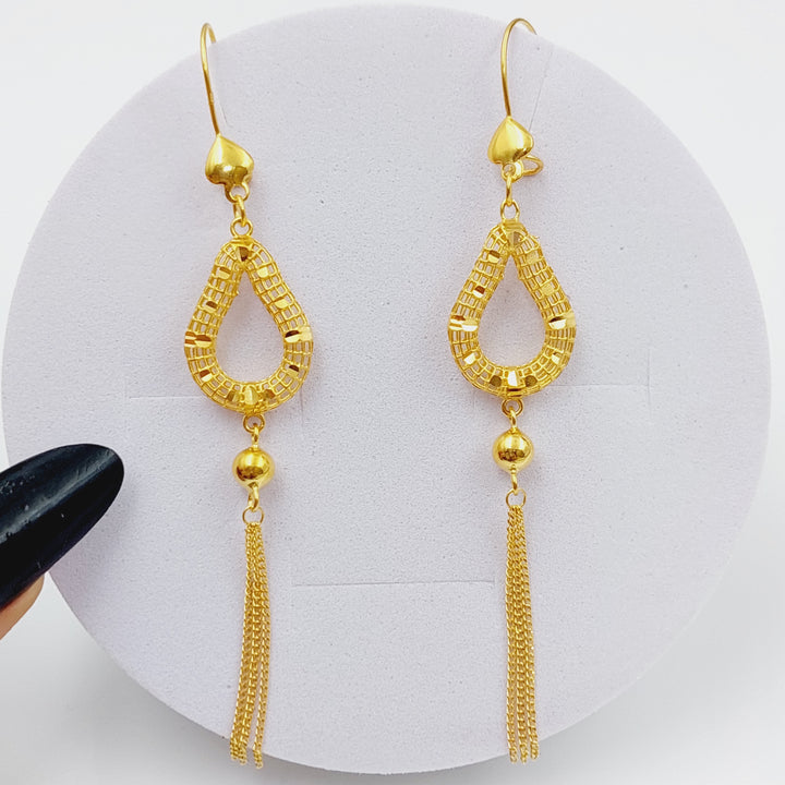 21K Gold Fancy Earrings by Saeed Jewelry - Image 1