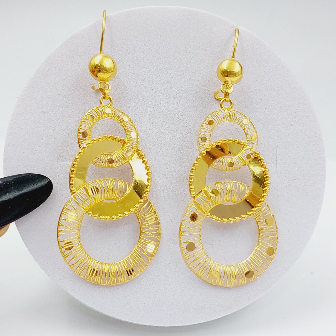 21K Gold Fancy Earrings by Saeed Jewelry - Image 1