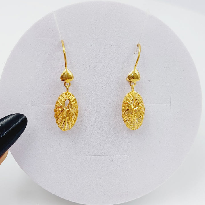 21K Gold Fancy Earrings by Saeed Jewelry - Image 1