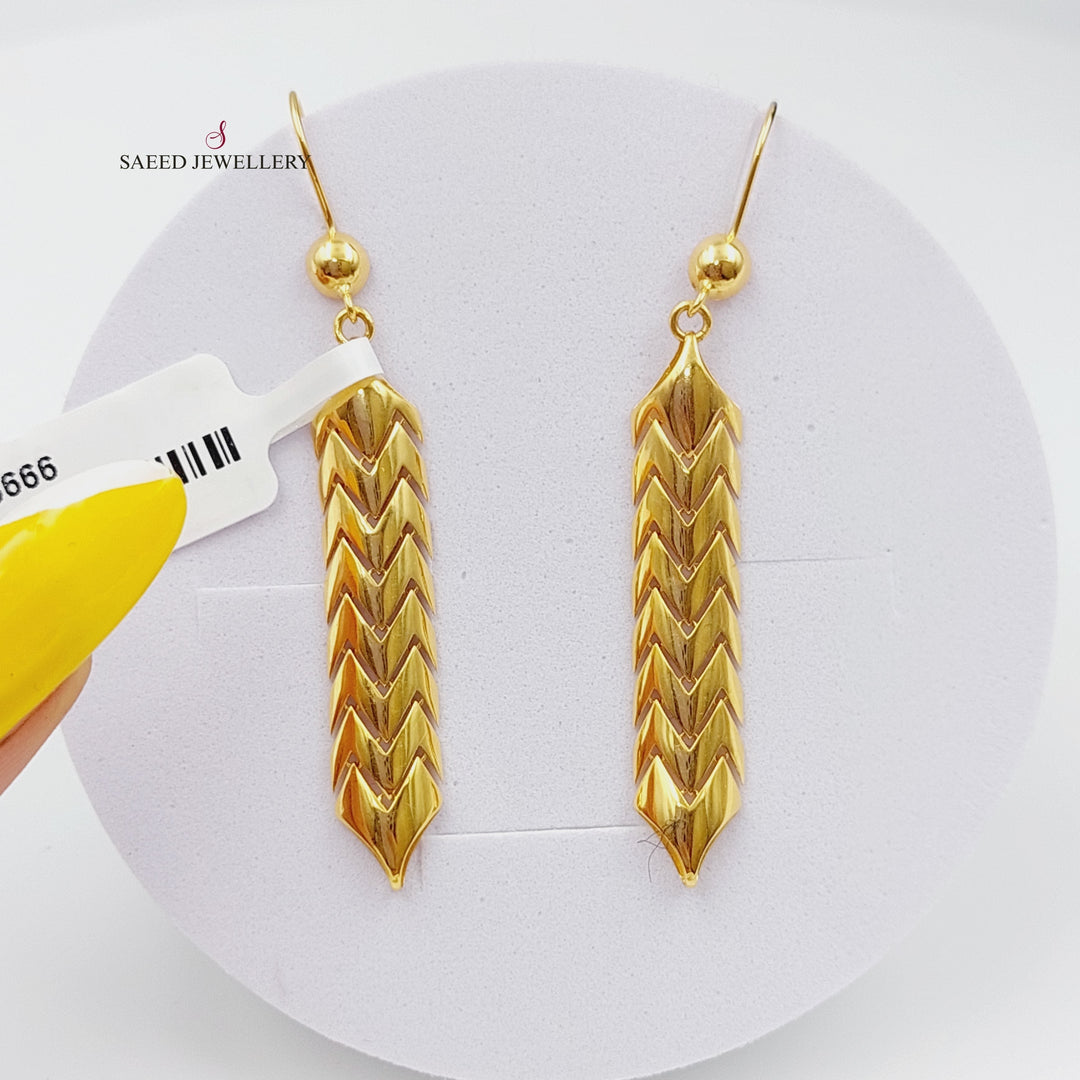 21K Gold Fancy Earrings by Saeed Jewelry - Image 1