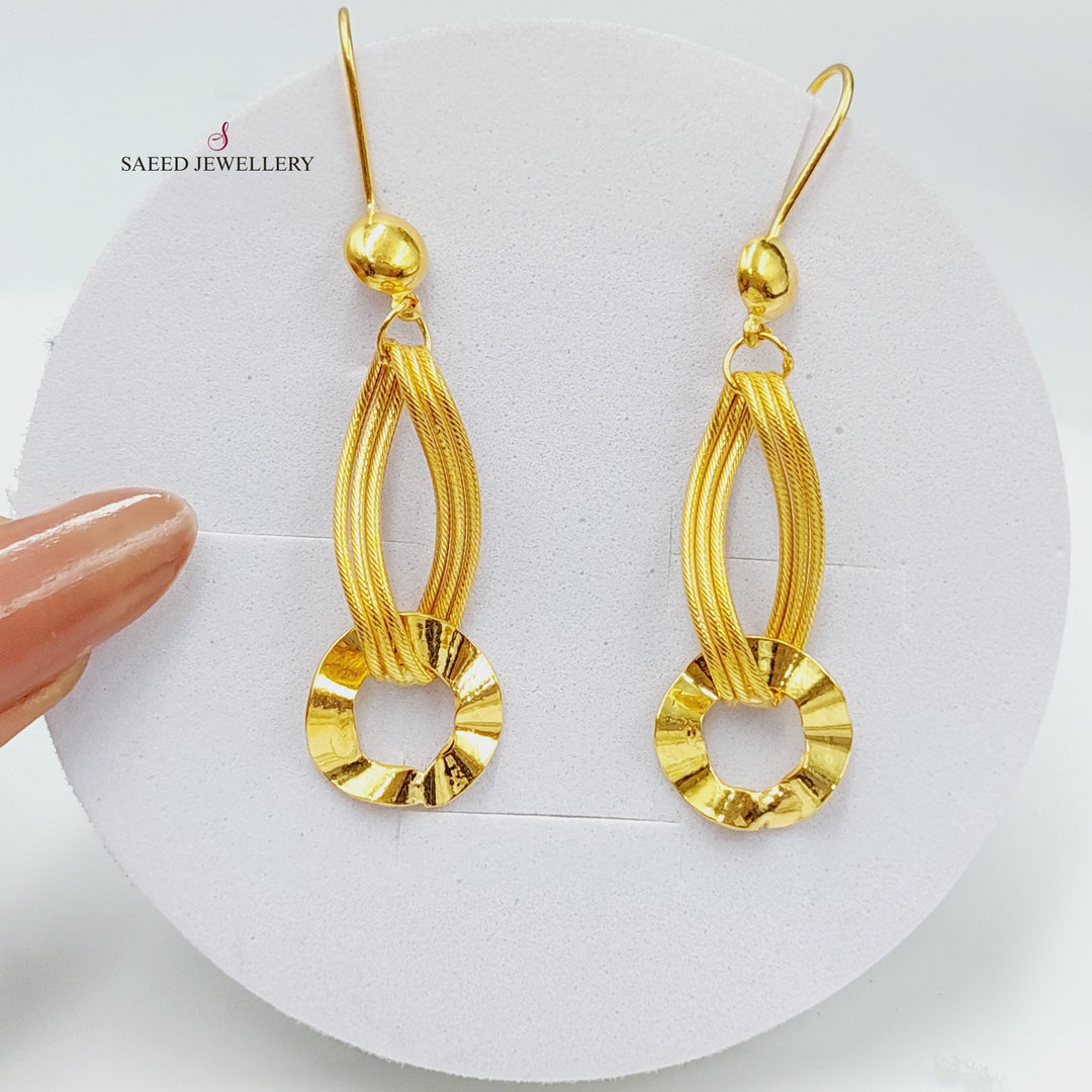 21K Gold Fancy Earrings by Saeed Jewelry - Image 1