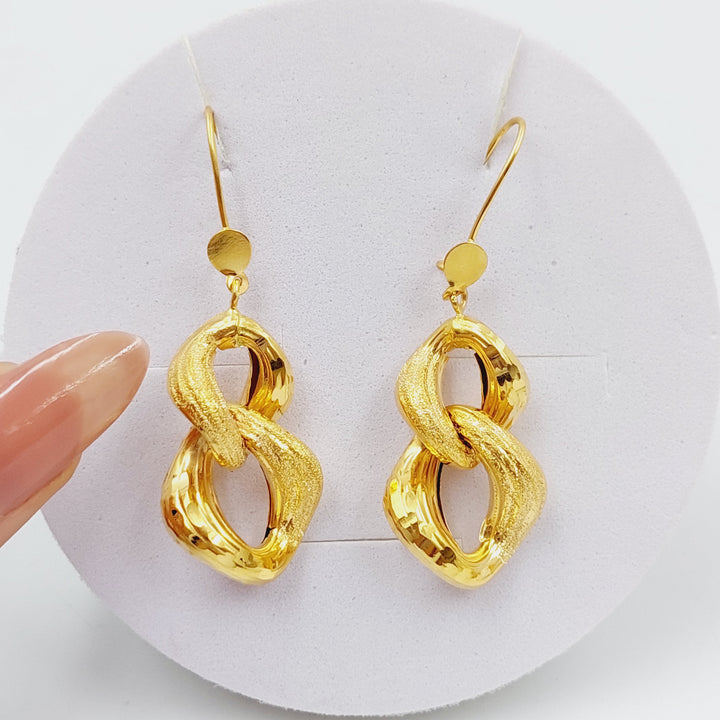 21K Gold Fancy Earrings by Saeed Jewelry - Image 1