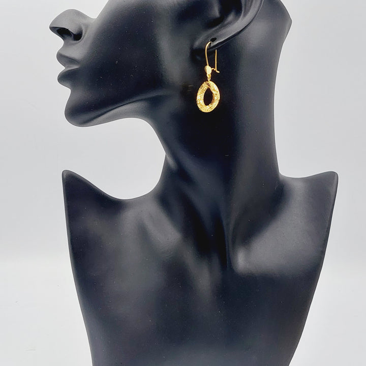 21K Gold Fancy Earrings by Saeed Jewelry - Image 2