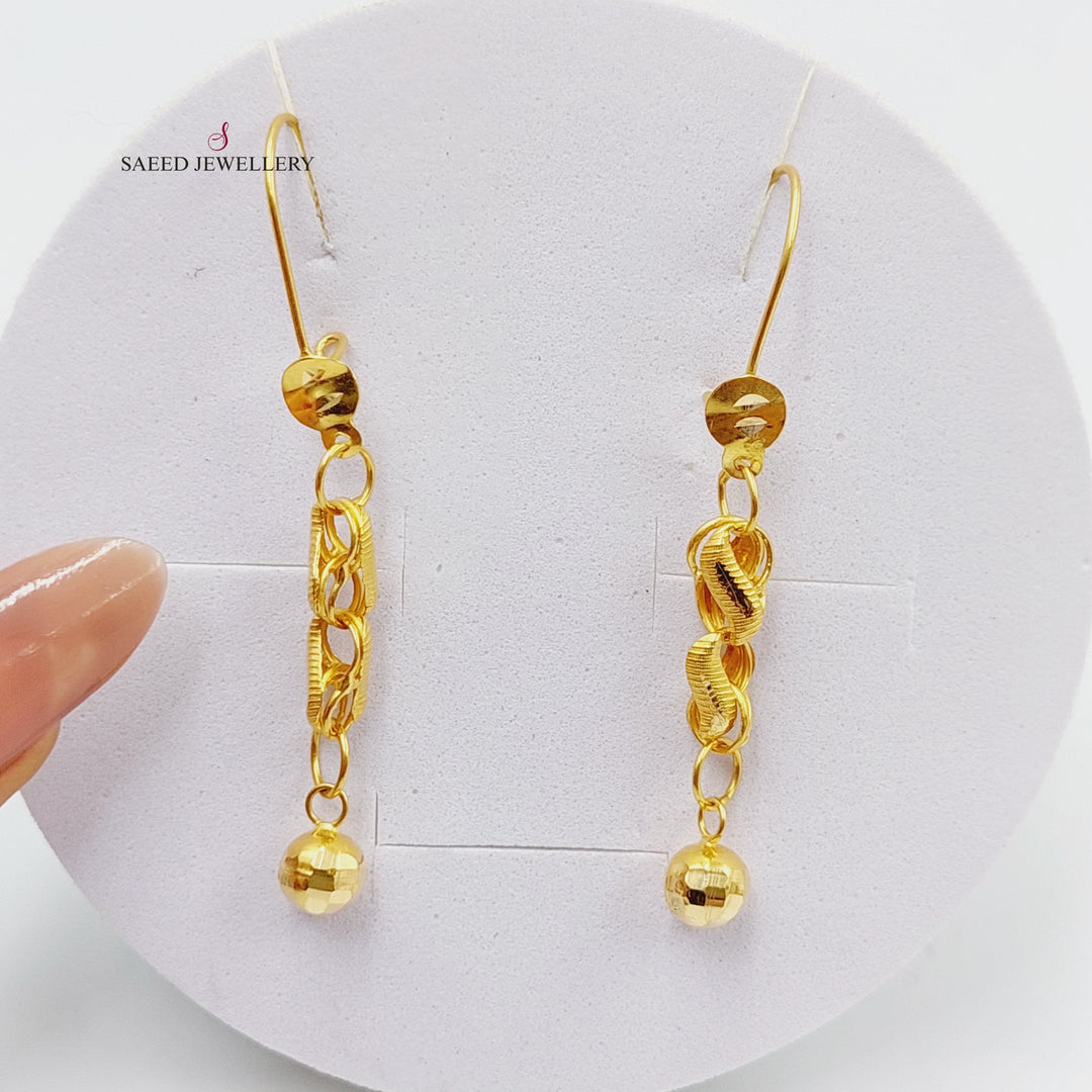 21K Gold Fancy Earrings by Saeed Jewelry - Image 1