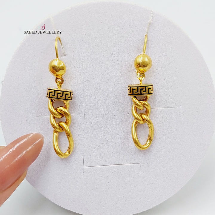 21K Gold Fancy Earrings by Saeed Jewelry - Image 1