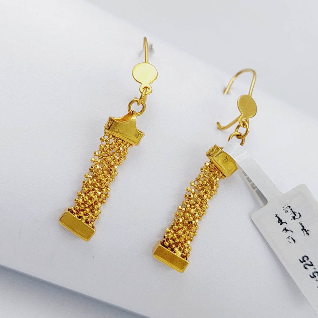 21K Gold Fancy Earrings by Saeed Jewelry - Image 1