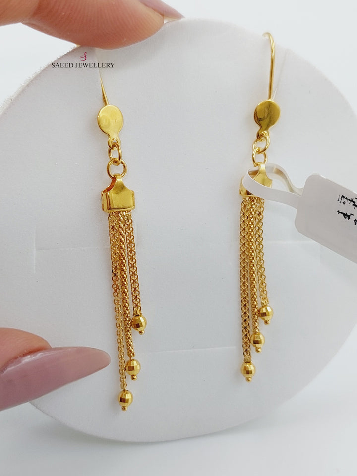 21K Gold Fancy Earrings by Saeed Jewelry - Image 1