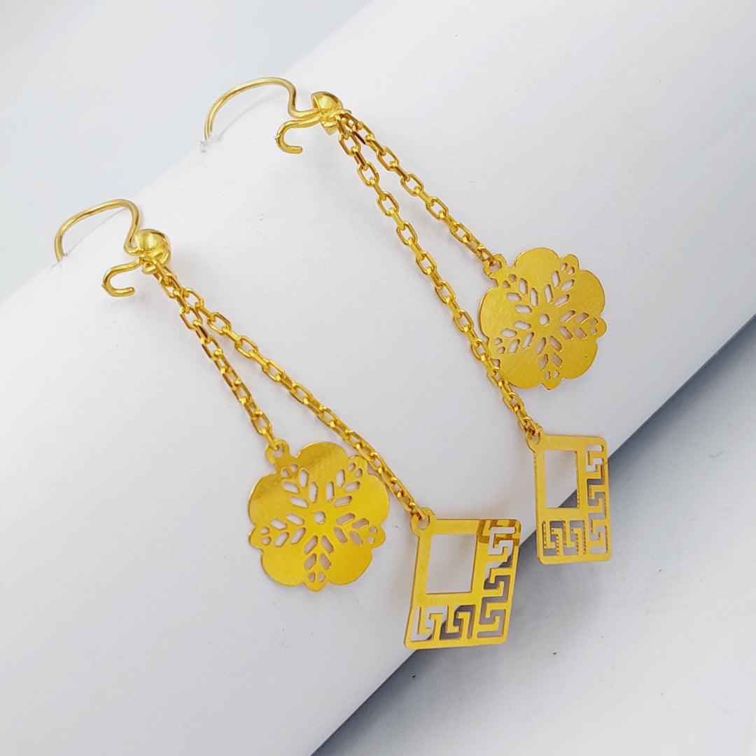 21K Gold Fancy Earrings by Saeed Jewelry - Image 1