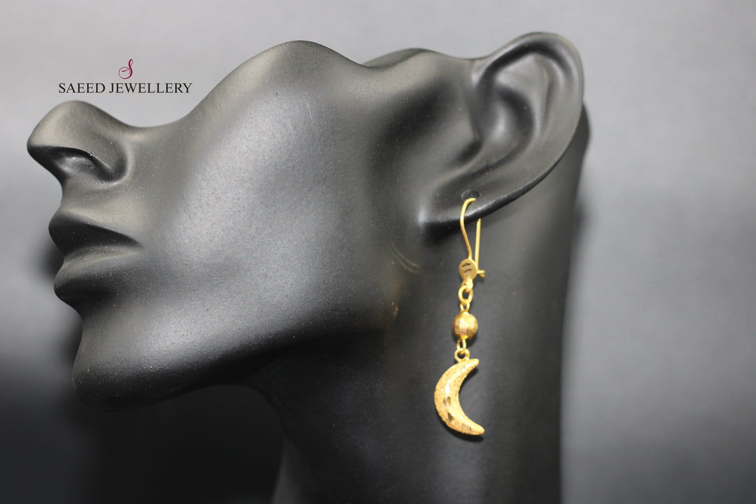 21K Gold Fancy Earrings by Saeed Jewelry - Image 1