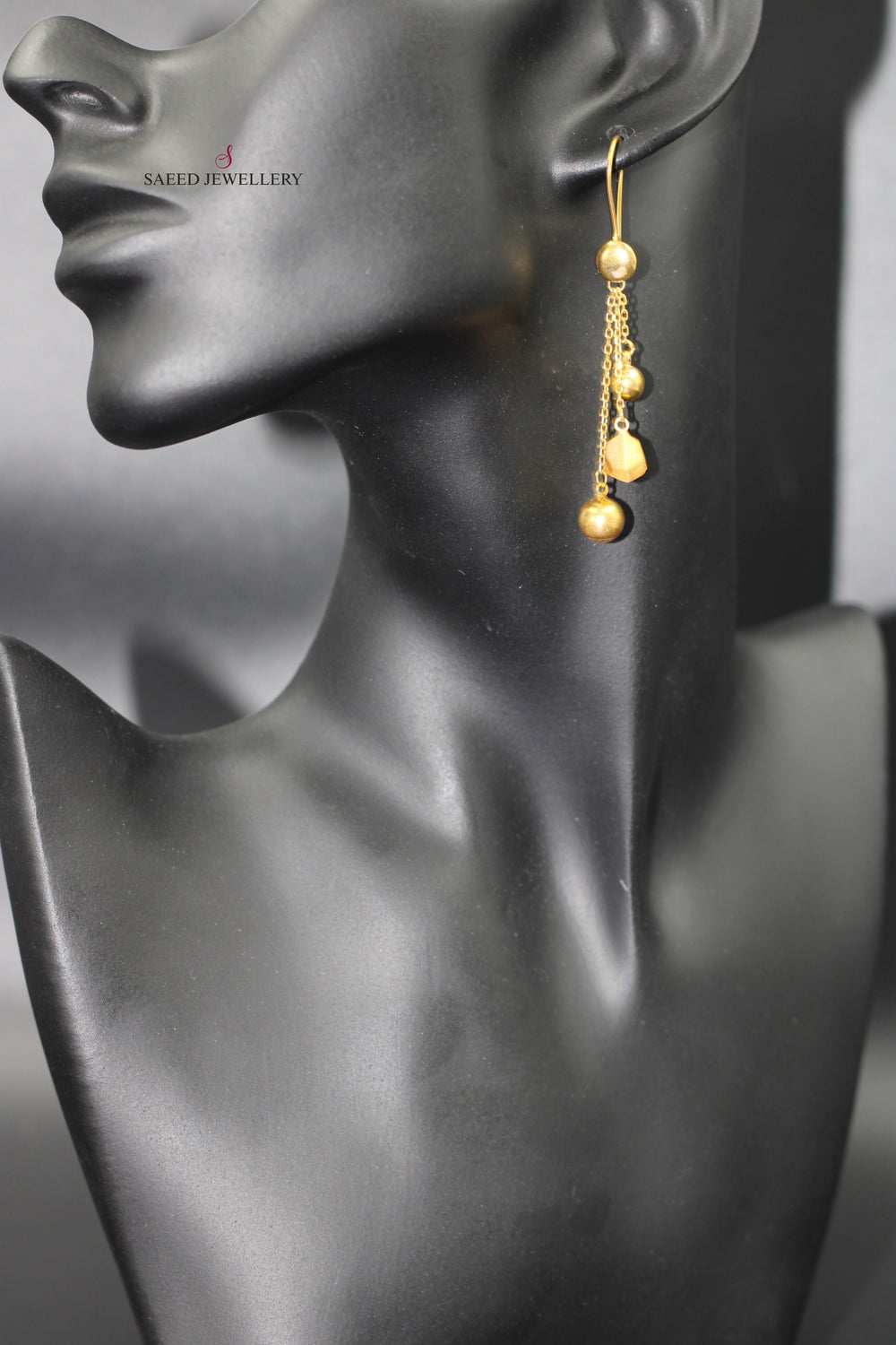 21K Gold Fancy Earrings by Saeed Jewelry - Image 2