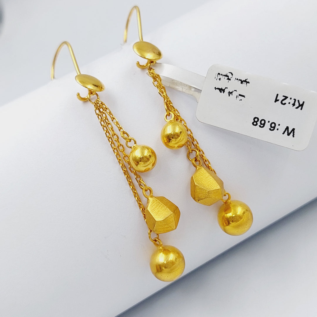 21K Gold Fancy Earrings by Saeed Jewelry - Image 8