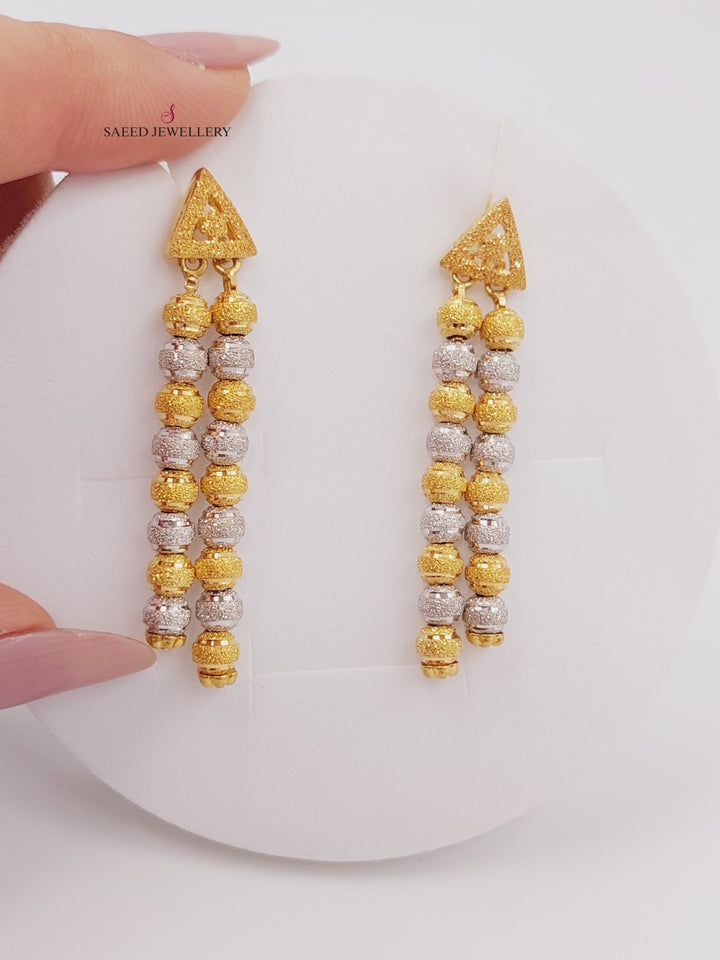 21K Gold Fancy Earrings by Saeed Jewelry - Image 1
