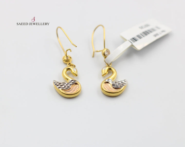 21K Gold Fancy Earrings by Saeed Jewelry - Image 1