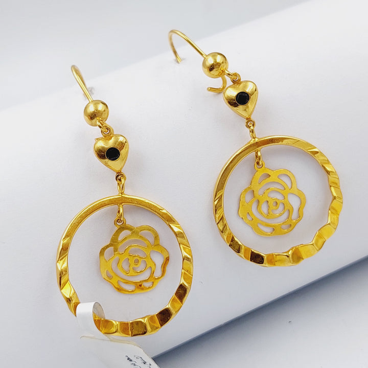 21K Gold Fancy Earrings by Saeed Jewelry - Image 5