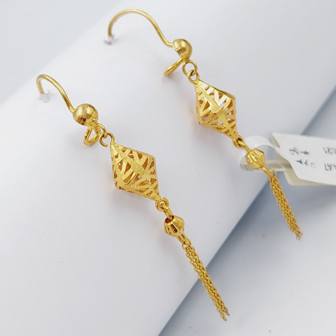 21K Gold Fancy Earrings by Saeed Jewelry - Image 6