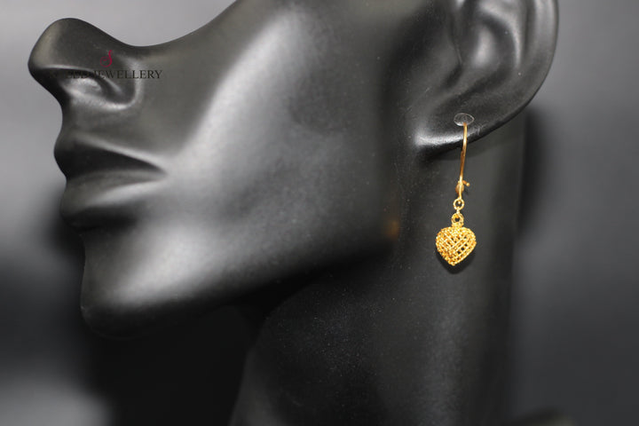 21K Gold Fancy Earrings by Saeed Jewelry - Image 2