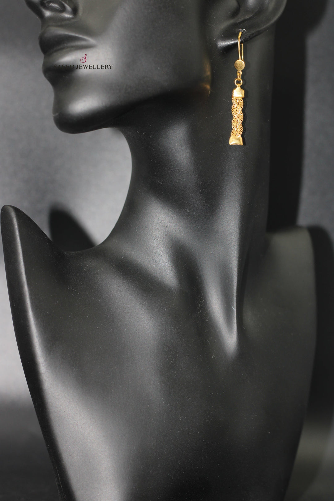 21K Gold Fancy Earrings by Saeed Jewelry - Image 3