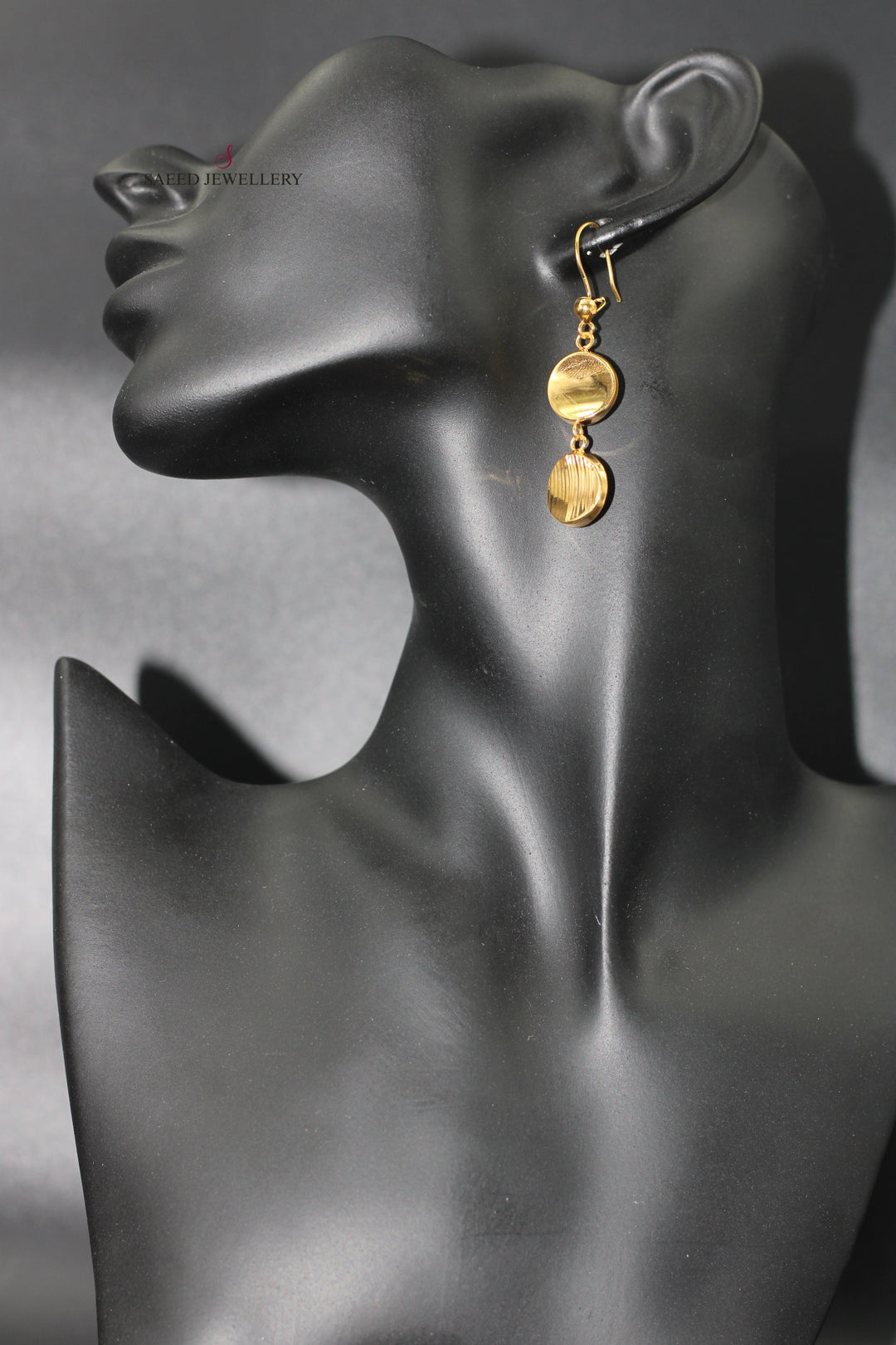 21K Gold Fancy Earrings by Saeed Jewelry - Image 3