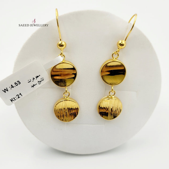 21K Gold Fancy Earrings by Saeed Jewelry - Image 1