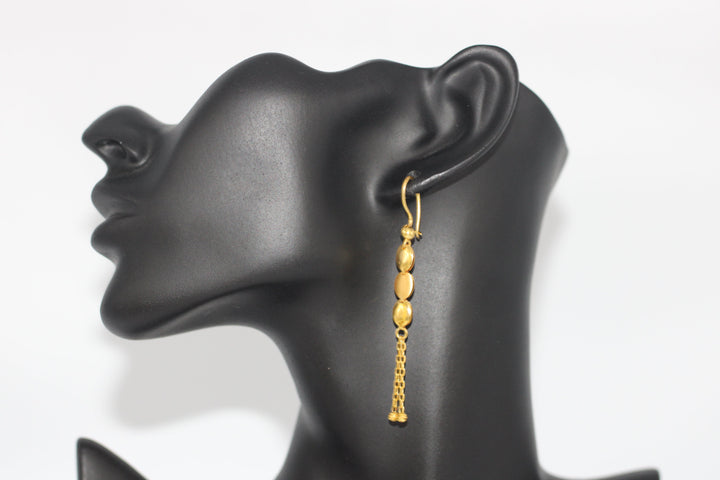 21K Gold Fancy Earrings by Saeed Jewelry - Image 5