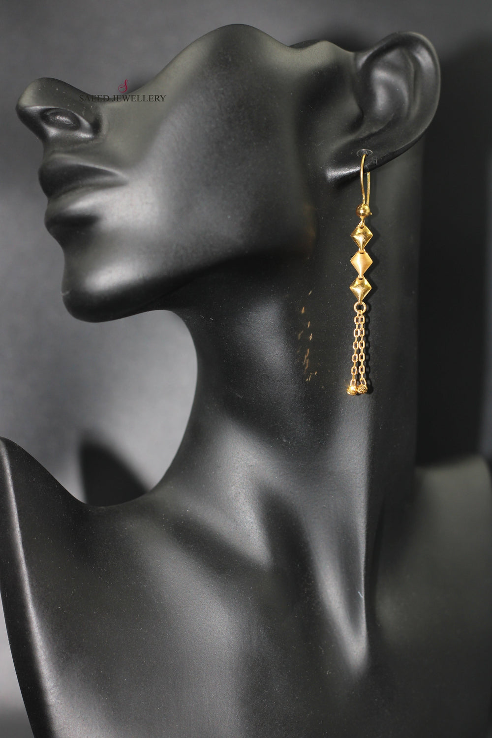 21K Gold Fancy Earrings by Saeed Jewelry - Image 2