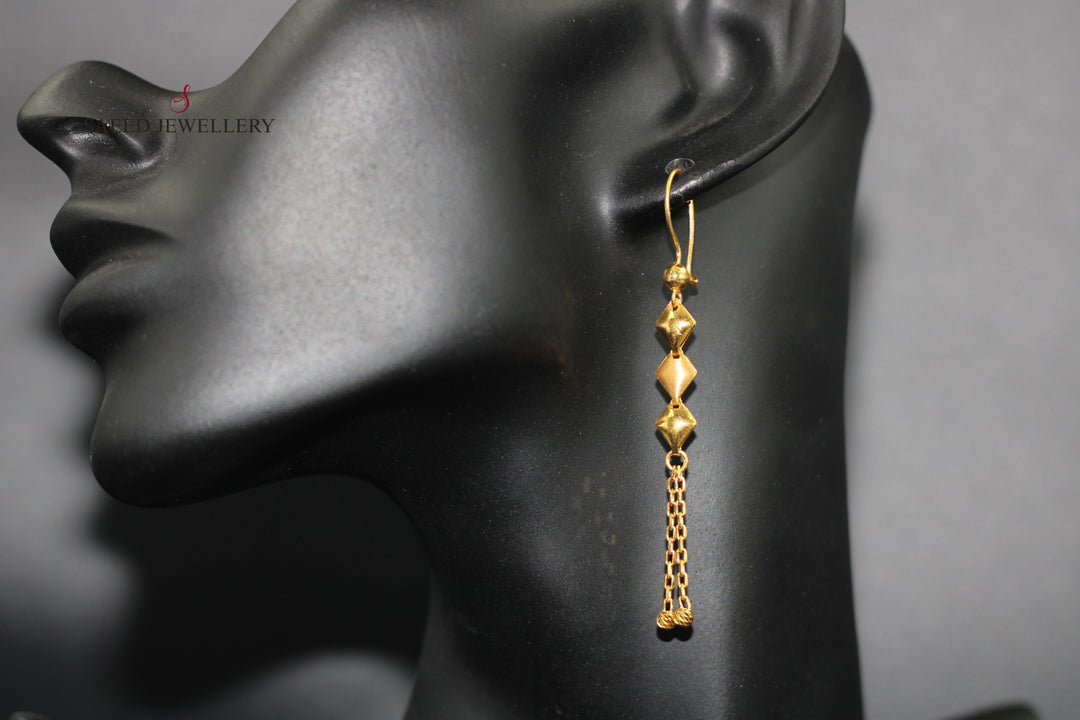 21K Gold Fancy Earrings by Saeed Jewelry - Image 20