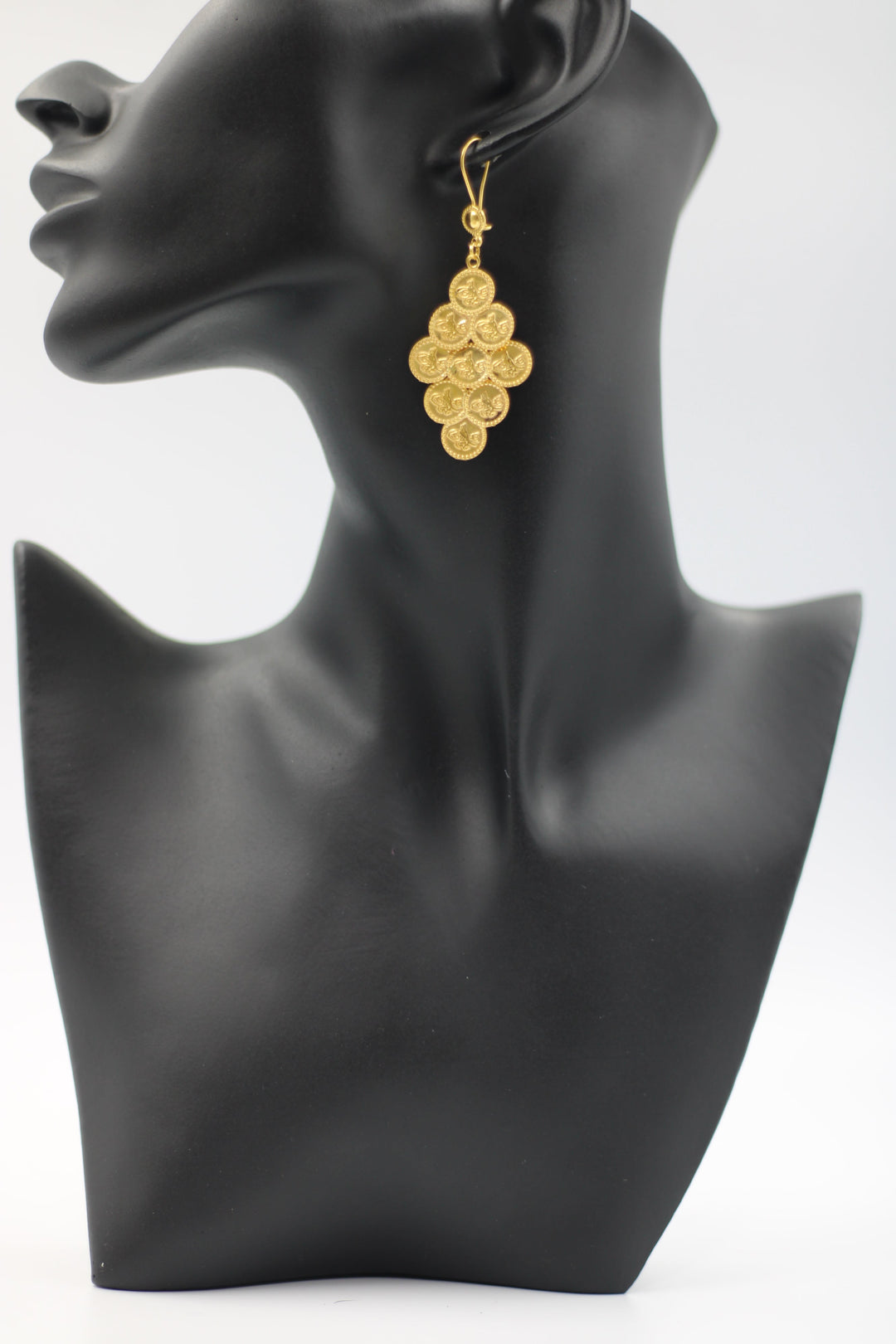 21K Gold Fancy Earrings by Saeed Jewelry - Image 5