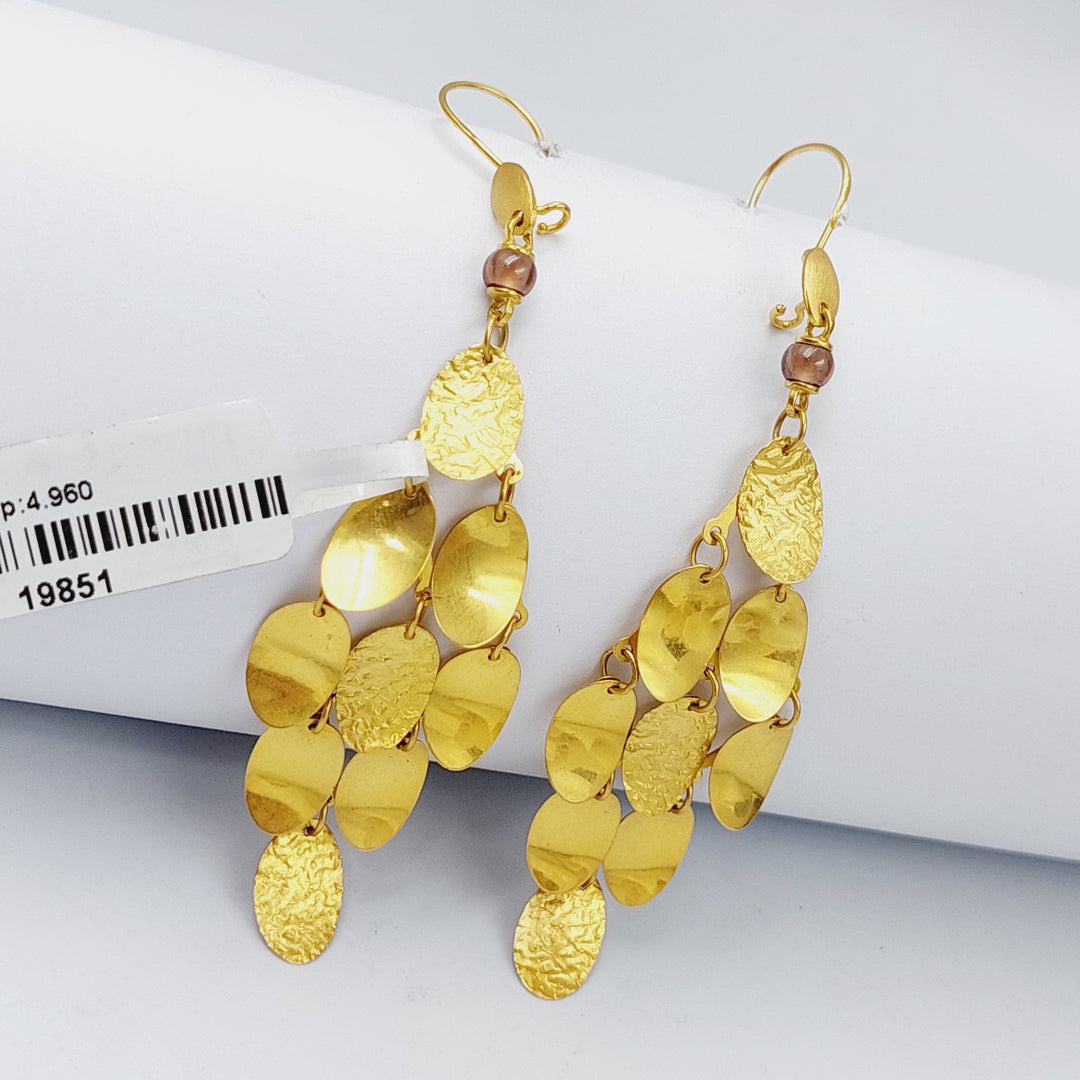 21K Gold Fancy Earrings by Saeed Jewelry - Image 6