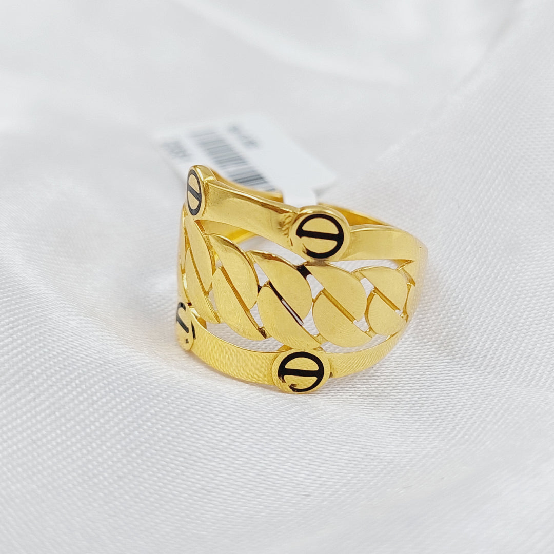 21K Gold Fancy Enamel Ring by Saeed Jewelry - Image 3