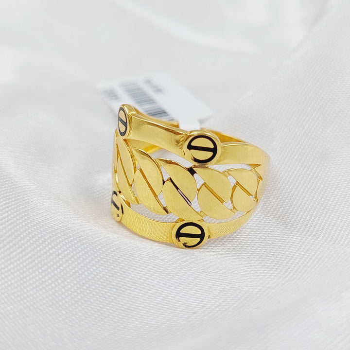 21K Gold Fancy Enamel Ring by Saeed Jewelry - Image 7