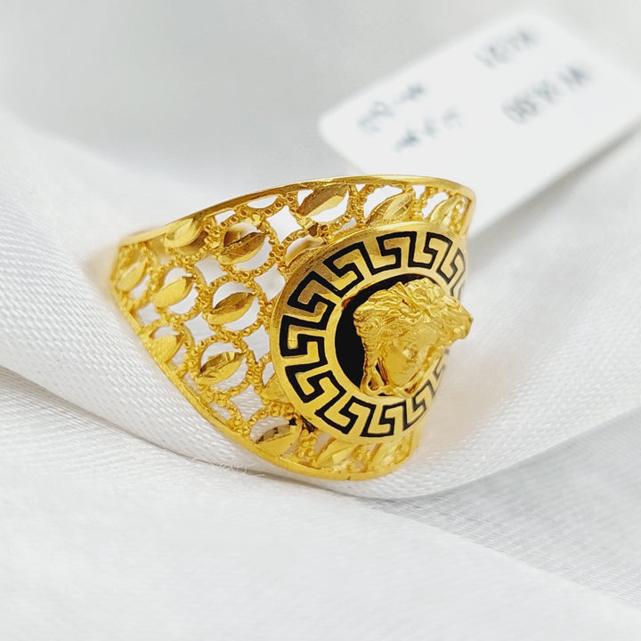 21K Gold Fancy Enamel Ring by Saeed Jewelry - Image 1