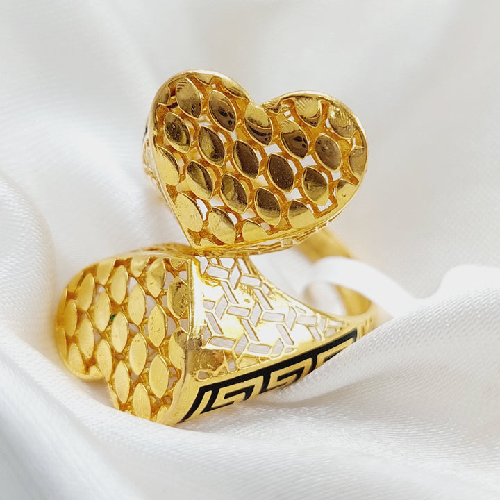 21K Gold Fancy Enamel Ring by Saeed Jewelry - Image 1