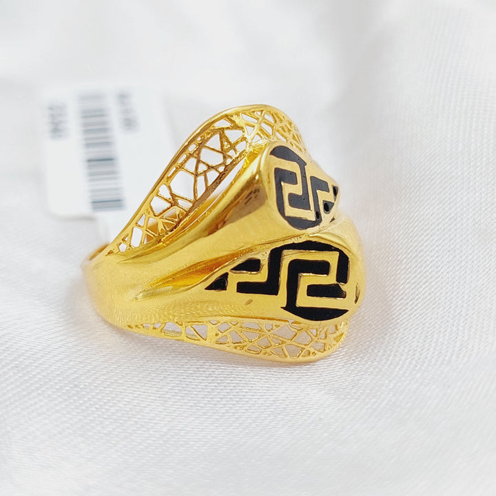 21K Gold Fancy Enamel Ring by Saeed Jewelry - Image 9