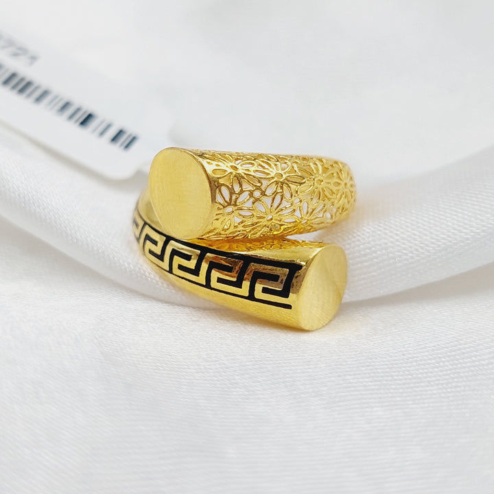 21K Gold Fancy Enamel Ring by Saeed Jewelry - Image 1