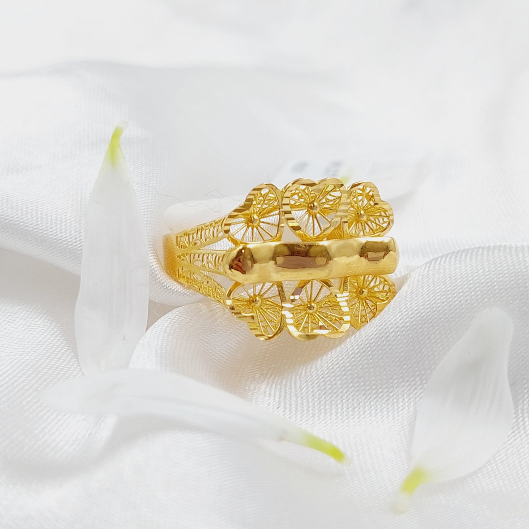 21K Gold Fancy Heart Ring by Saeed Jewelry - Image 3