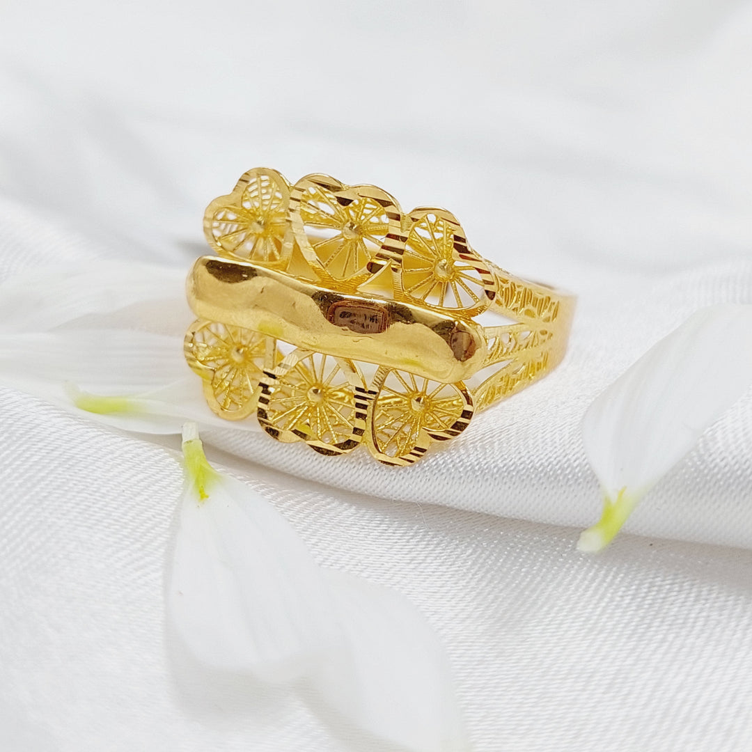 21K Gold Fancy Heart Ring by Saeed Jewelry - Image 5