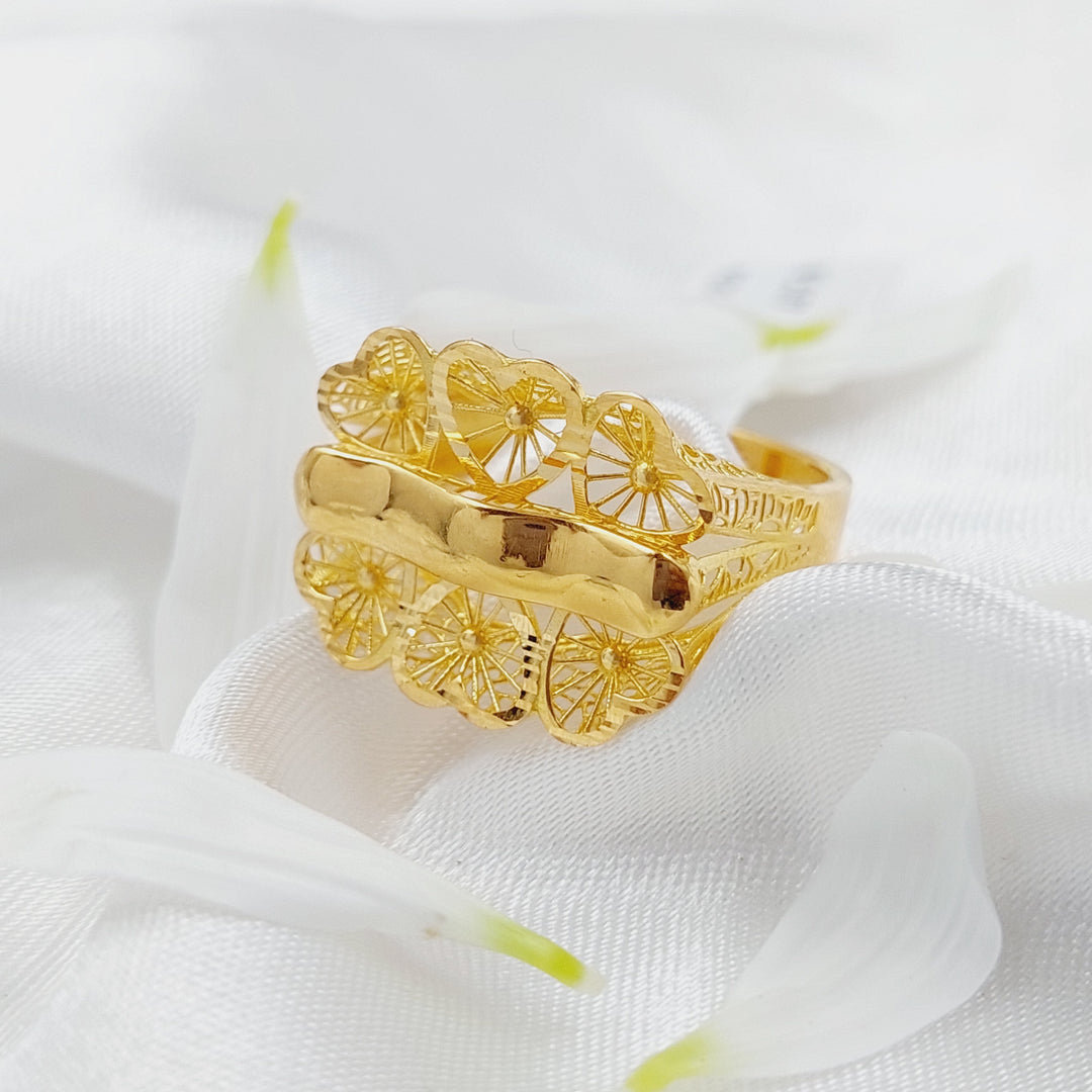 21K Gold Fancy Heart Ring by Saeed Jewelry - Image 1