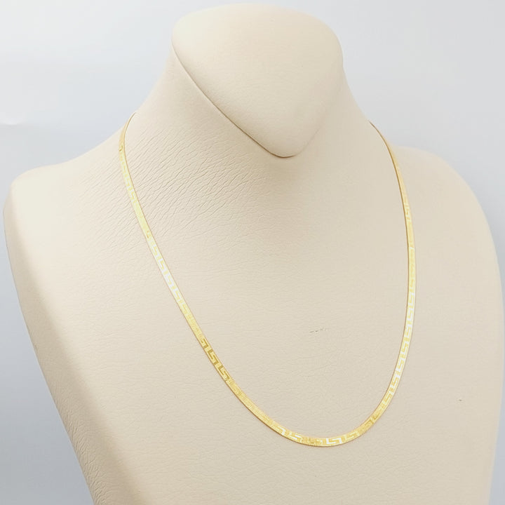 21K Fancy Necklace Made of 21K Yellow Gold by Saeed Jewelry-26563