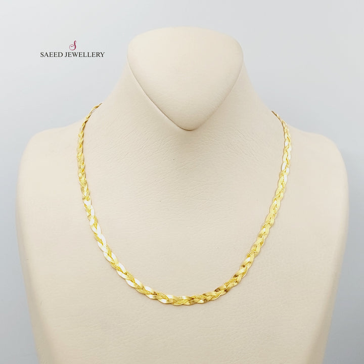 21K Gold Fancy Necklace by Saeed Jewelry - Image 3