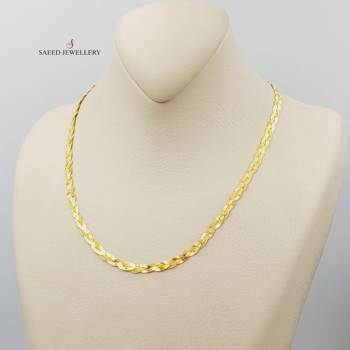 21K Gold Fancy Necklace by Saeed Jewelry - Image 7