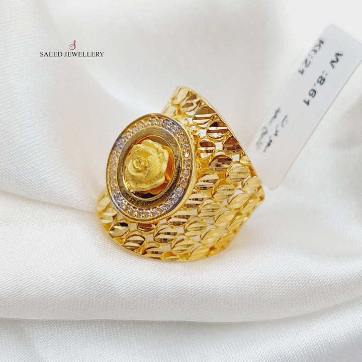 21K Gold Fancy Ounce Ring by Saeed Jewelry - Image 4