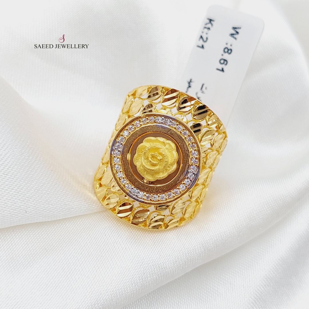 21K Gold Fancy Ounce Ring by Saeed Jewelry - Image 6