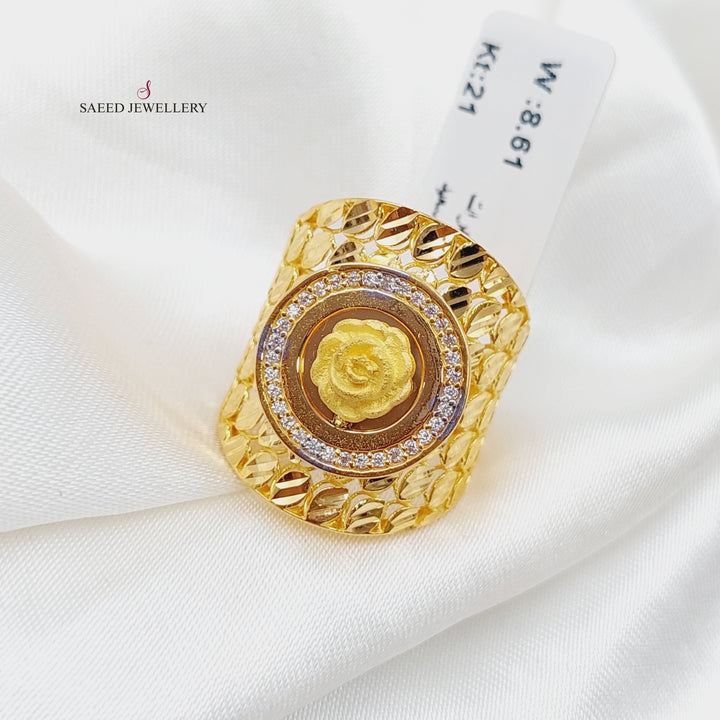 21K Gold Fancy Ounce Ring by Saeed Jewelry - Image 6