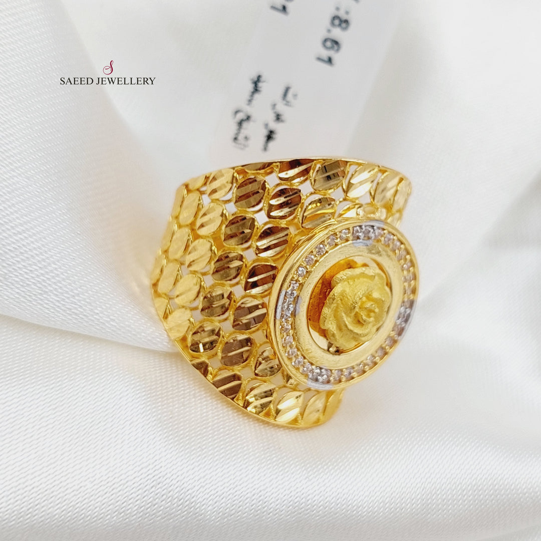 21K Gold Fancy Ounce Ring by Saeed Jewelry - Image 1