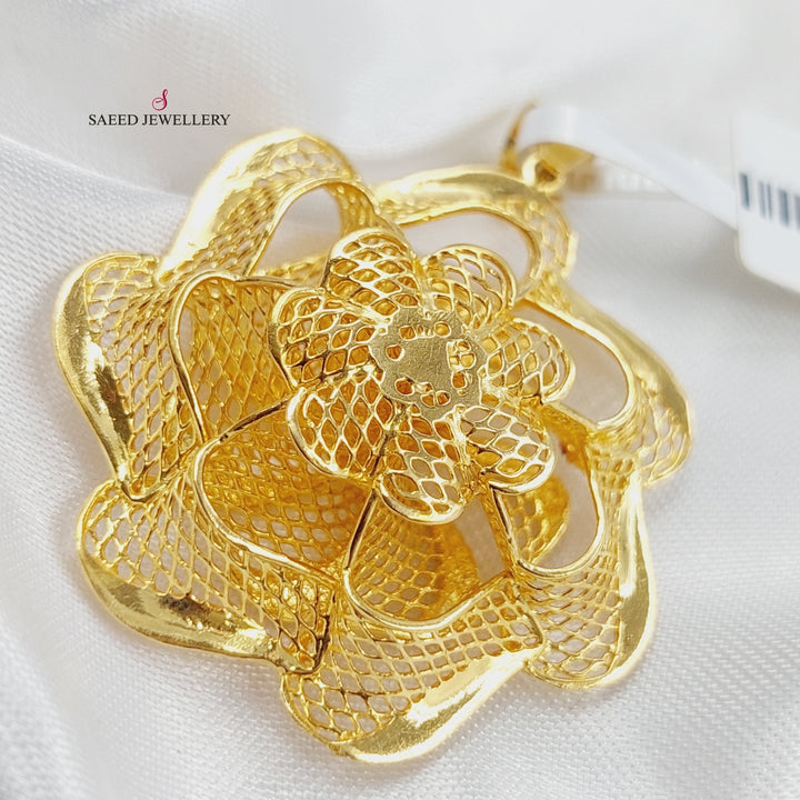 21K Gold Fancy Pendant by Saeed Jewelry - Image 3