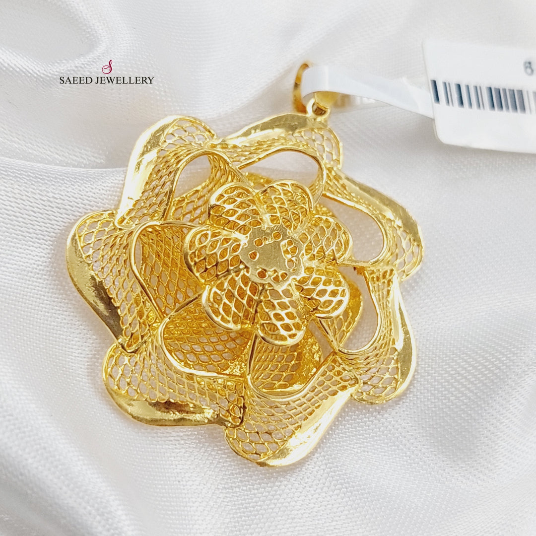 21K Gold Fancy Pendant by Saeed Jewelry - Image 1