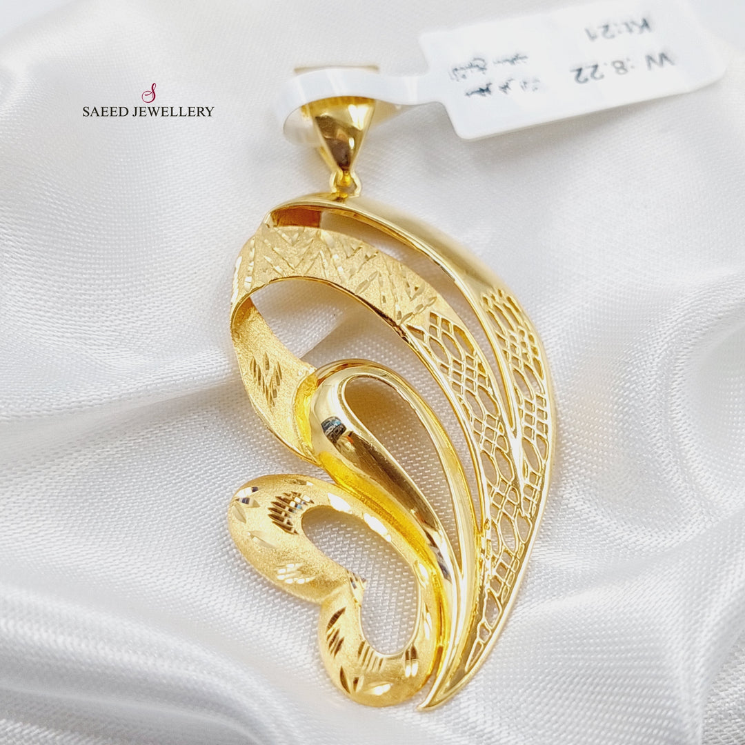 21K Gold Fancy Pendant by Saeed Jewelry - Image 1
