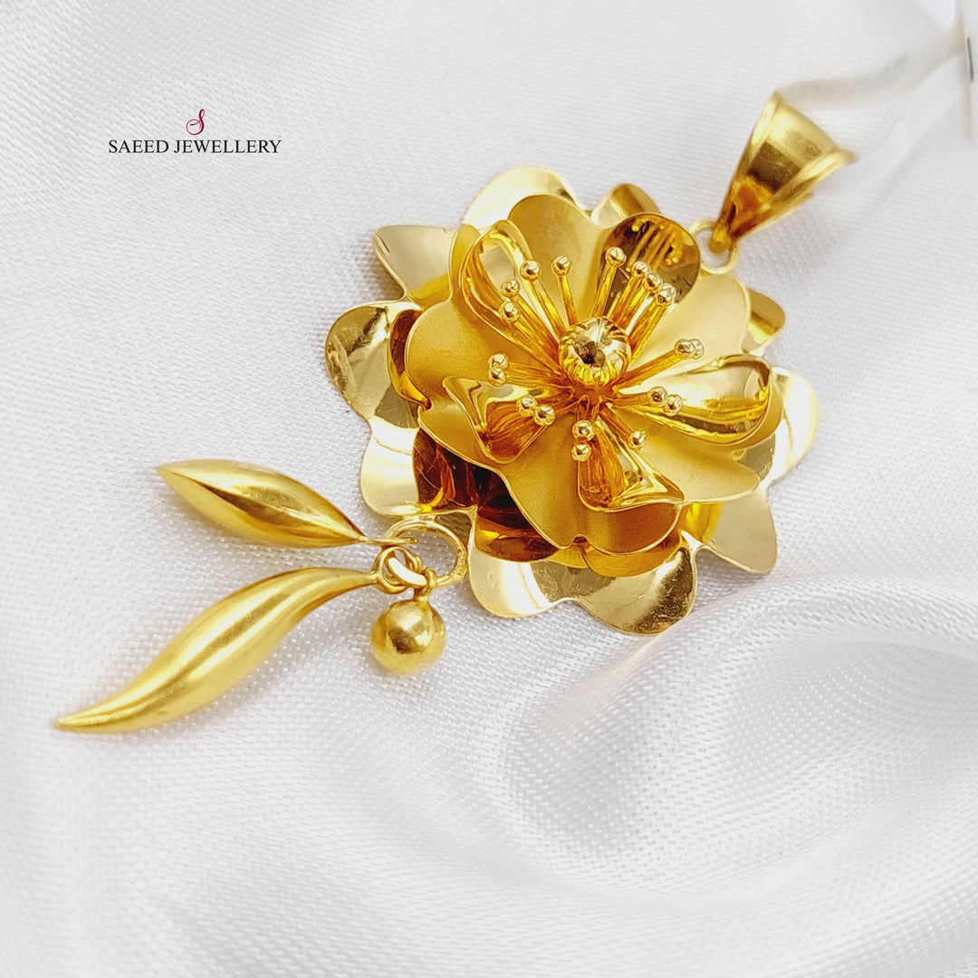 21K Gold Fancy Pendant by Saeed Jewelry - Image 3