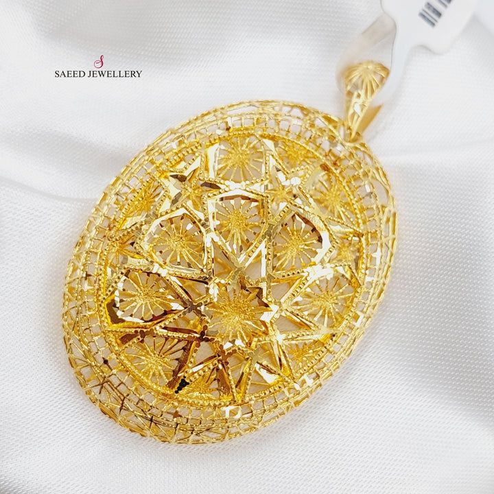 21K Gold Fancy Pendant by Saeed Jewelry - Image 4